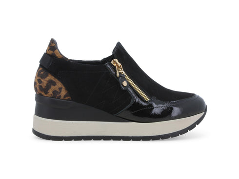 Melluso Scarpe Made in Italy Accollate Invernali con Zip Tomaia Pelle Nera R25545W-243990